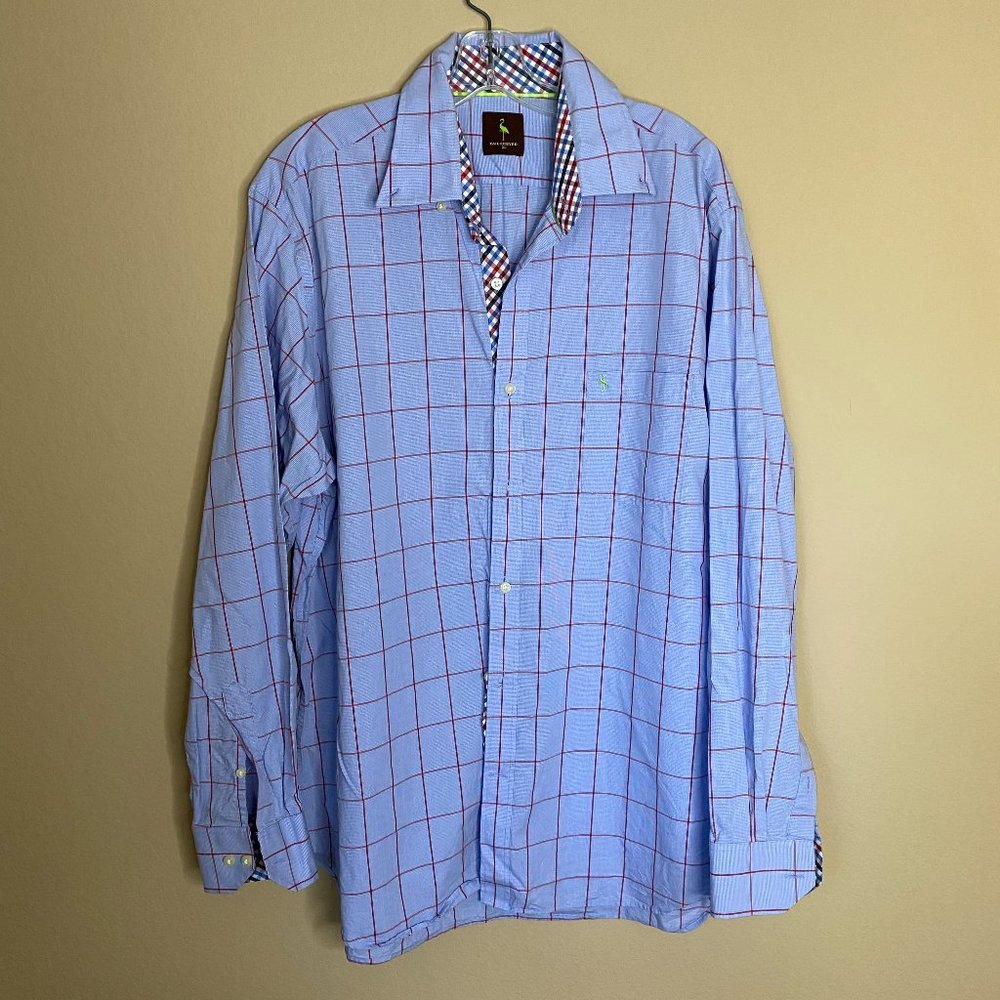 NEW tailorbyrd check dress shirt w/ flip cuffs